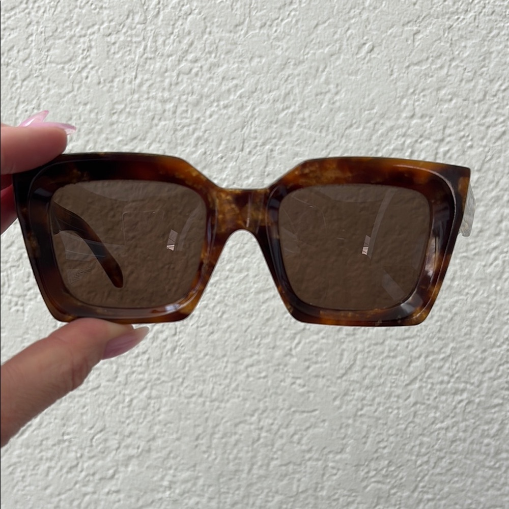 Celine Tortoise Shell Women's Sunglasses - Picture 6 of 7